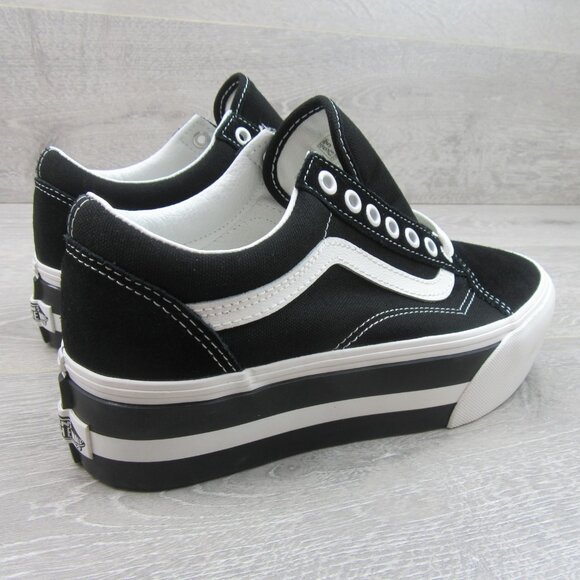 Vans Old Skool Stackform Womens Size 8 Black White Sneakers NEW - Picture 7 of 15